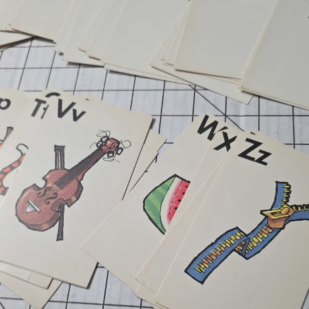 10-Sets Flash Cards Alphabet Shapes Capital Lowercase Picture Educatnl, Complete